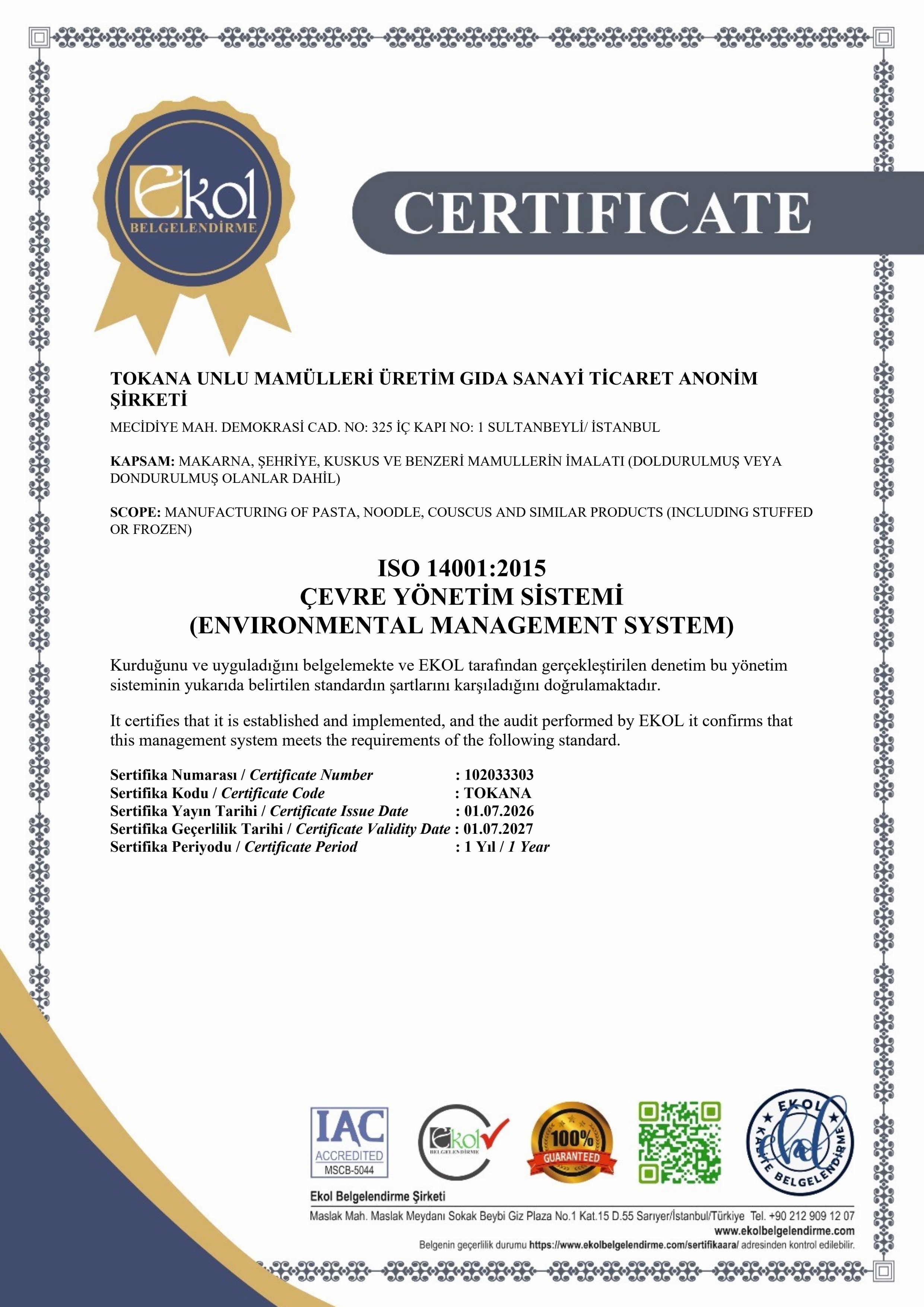 Certificate